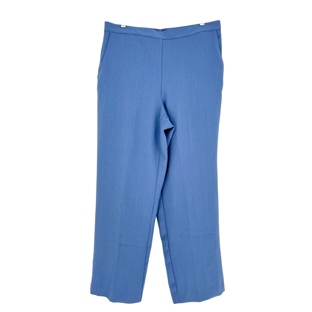 Alfred‎ Dunner Pants Womens 12 Blue Elastic Waist Straight Leg Casual Career